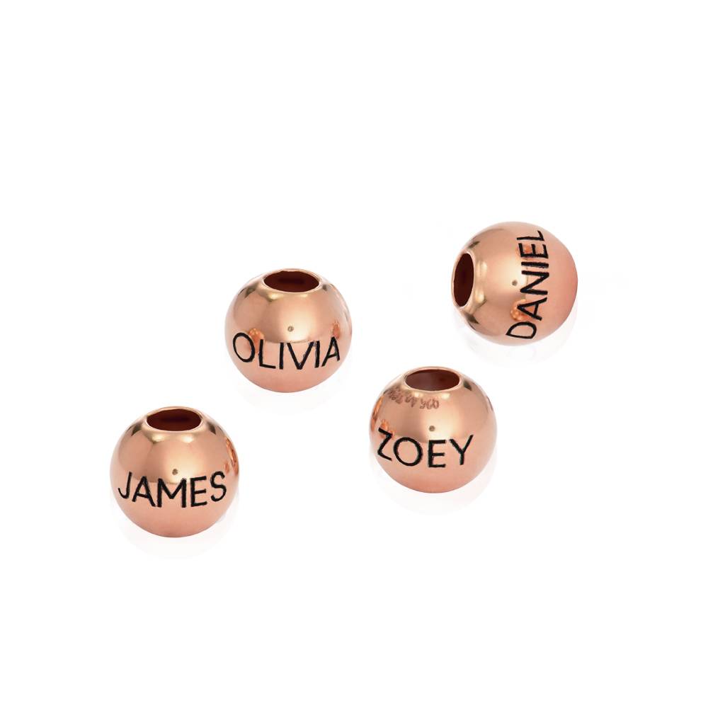 Round Engravable Bead in 18ct Rose Gold Plating product photo