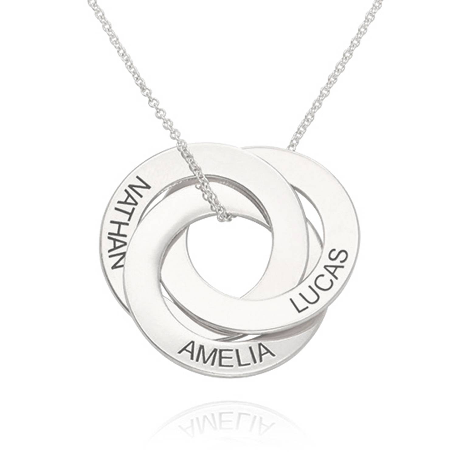 Russian Ring Necklace in 10k White Gold-1 product photo