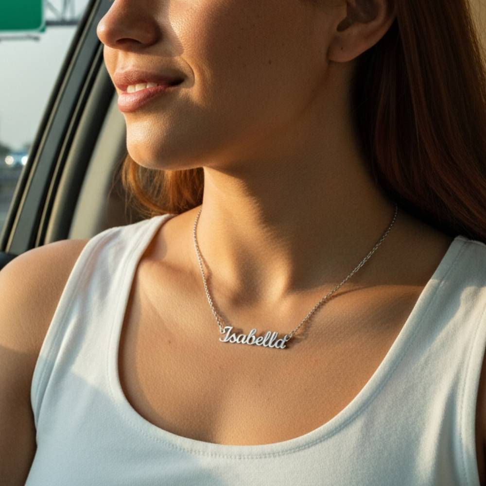 Custom Name Necklace in Stainless Steel-6 Custom Name Necklace in Stainless Steel-6 product photo