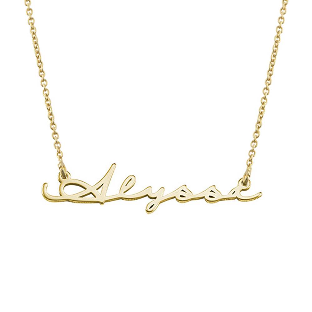 Signature Style Name Necklace - 14k Solid Gold-1 product photo