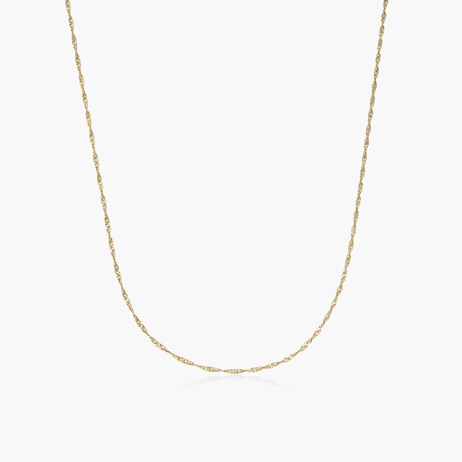 Singapore Closed chain 14k Yellow Gold-1 product photo