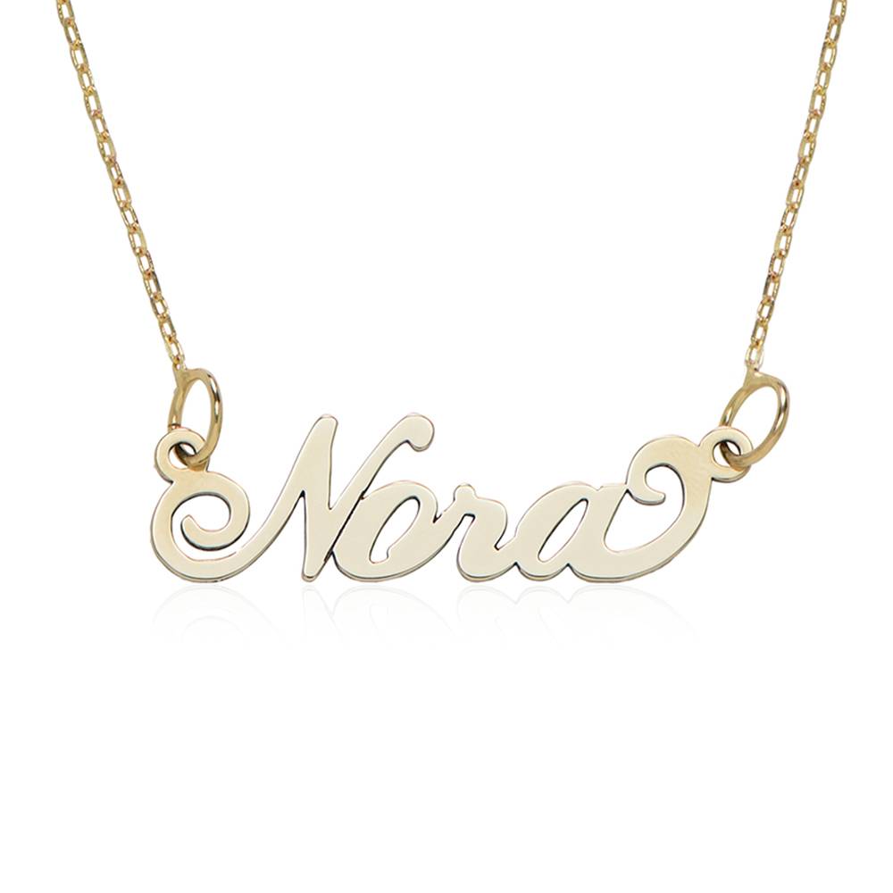 Kleine Carrie Naamketting in 10k Goud