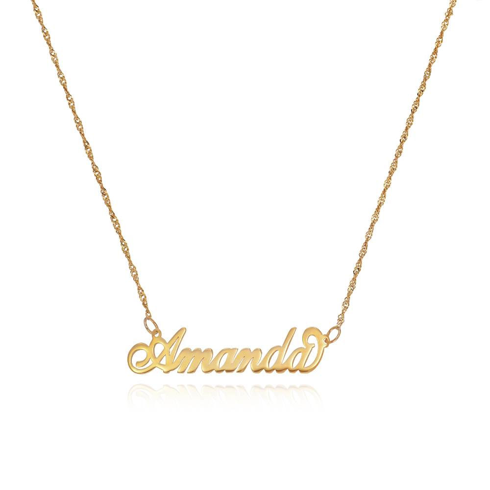 Small Carrie Name Necklace in 14ct Gold product photo