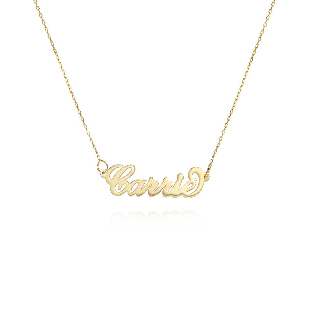 Small Carrie Name Necklace in 14ct Gold-3 product photo