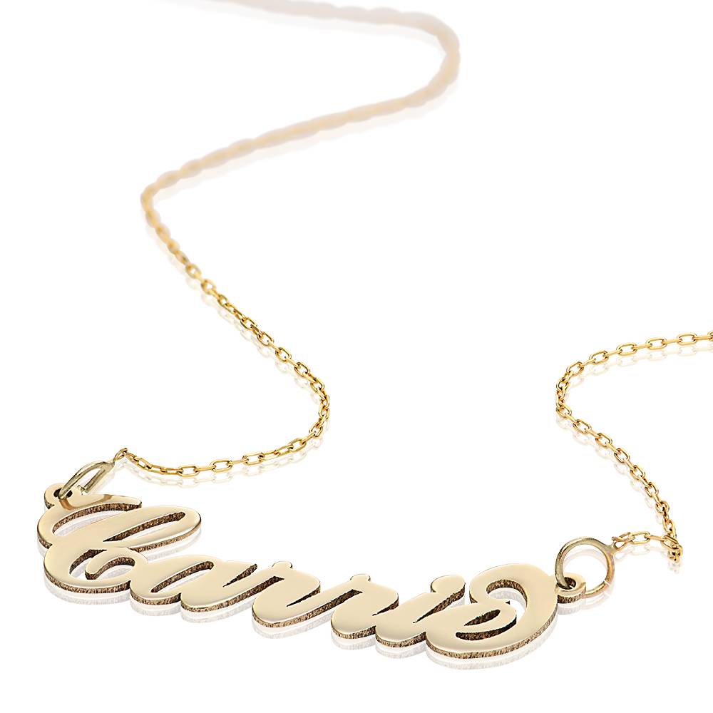 Small Carrie Name Necklace in 14ct Gold-2 product photo