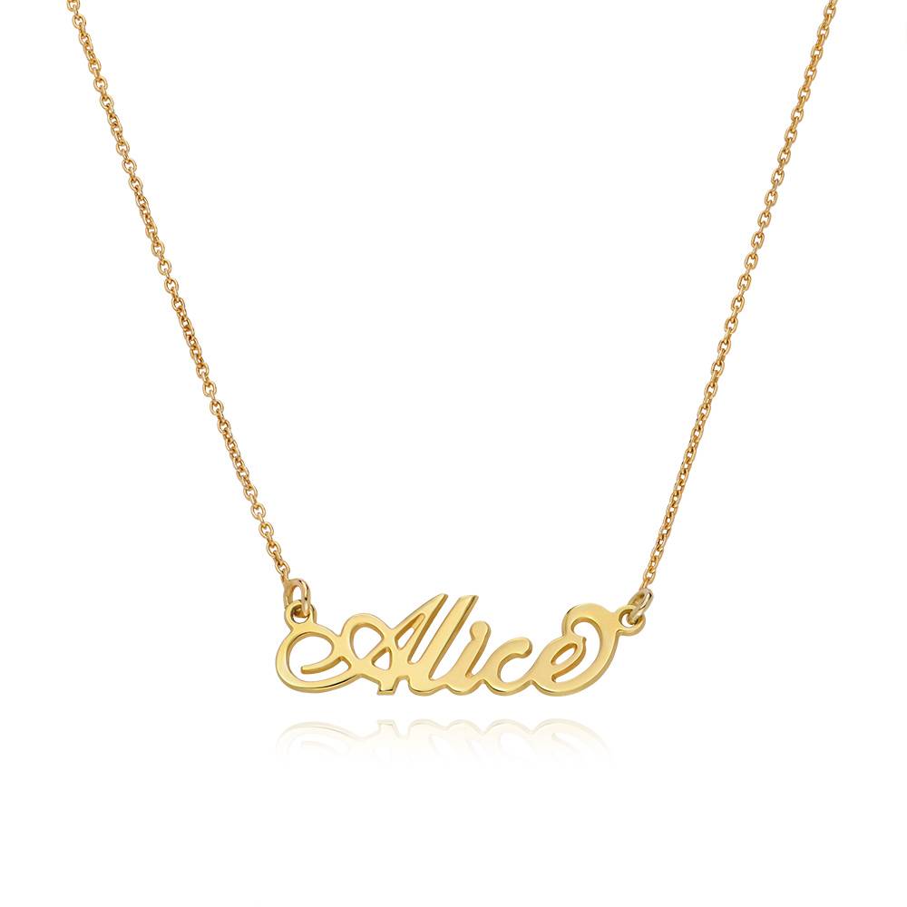 Small 18k Gold-Plated Silver "Carrie" Name Necklace