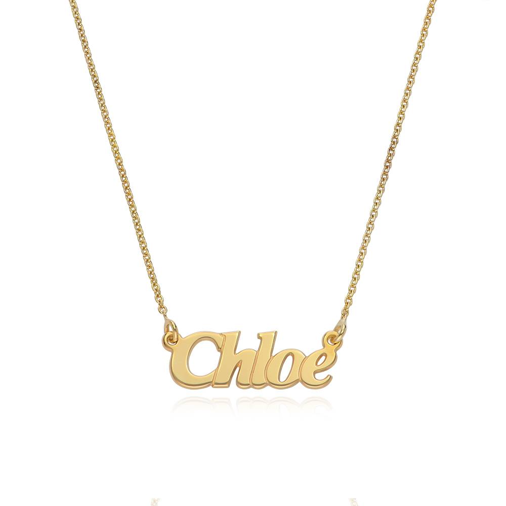 Small 18ct Gold-Plated Silver Nameplate Necklace product photo