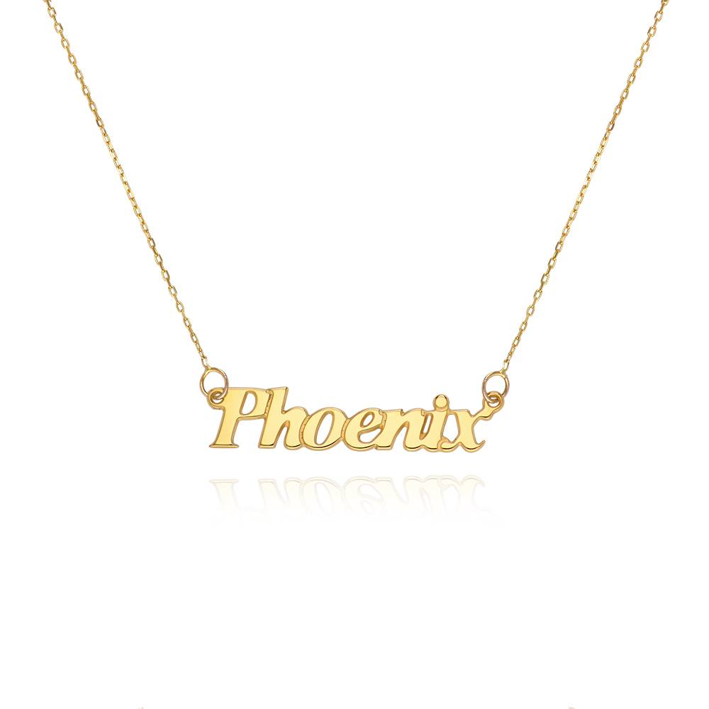 Small Angel Style Name Necklace in 14ct gold-1 product photo