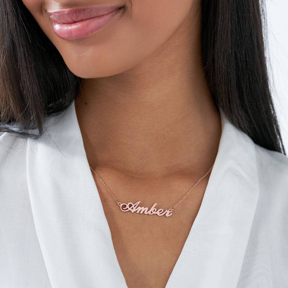 Hollywood Small Name Necklace in 18K Rose Gold Plating-1 product photo