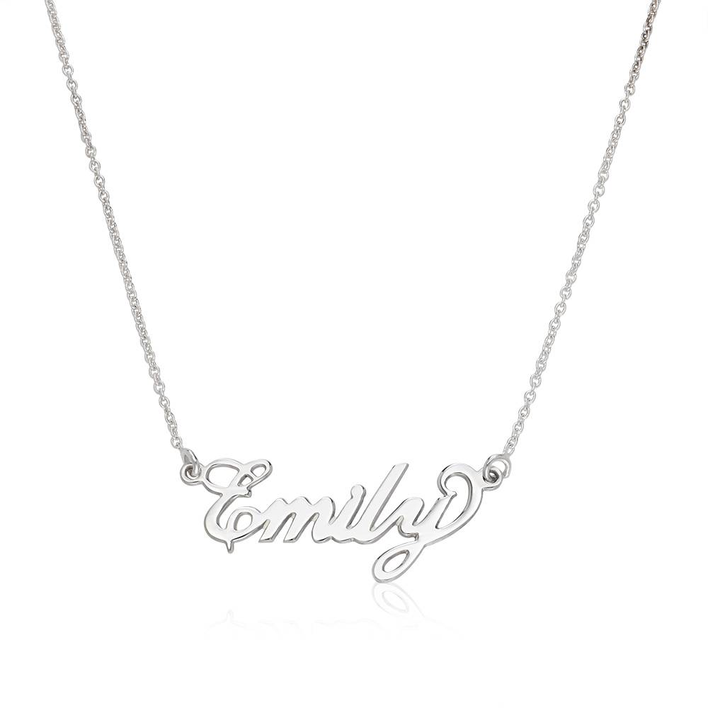 Small Sterling Silver Carrie Style Name Necklace-3 product photo