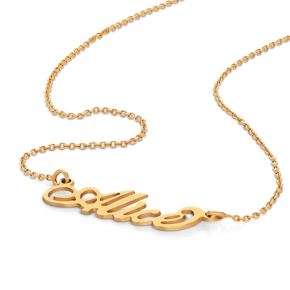 Petit collier prénom Carrie en Vermeil 18 carats-7 photo du produit
