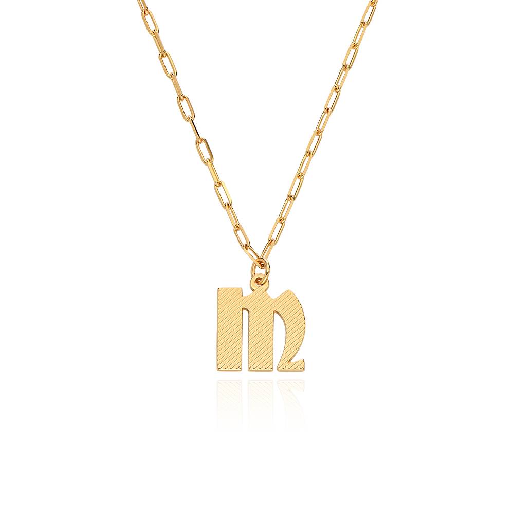 Gothic Initial Necklace in 18K Gold Plating product photo
