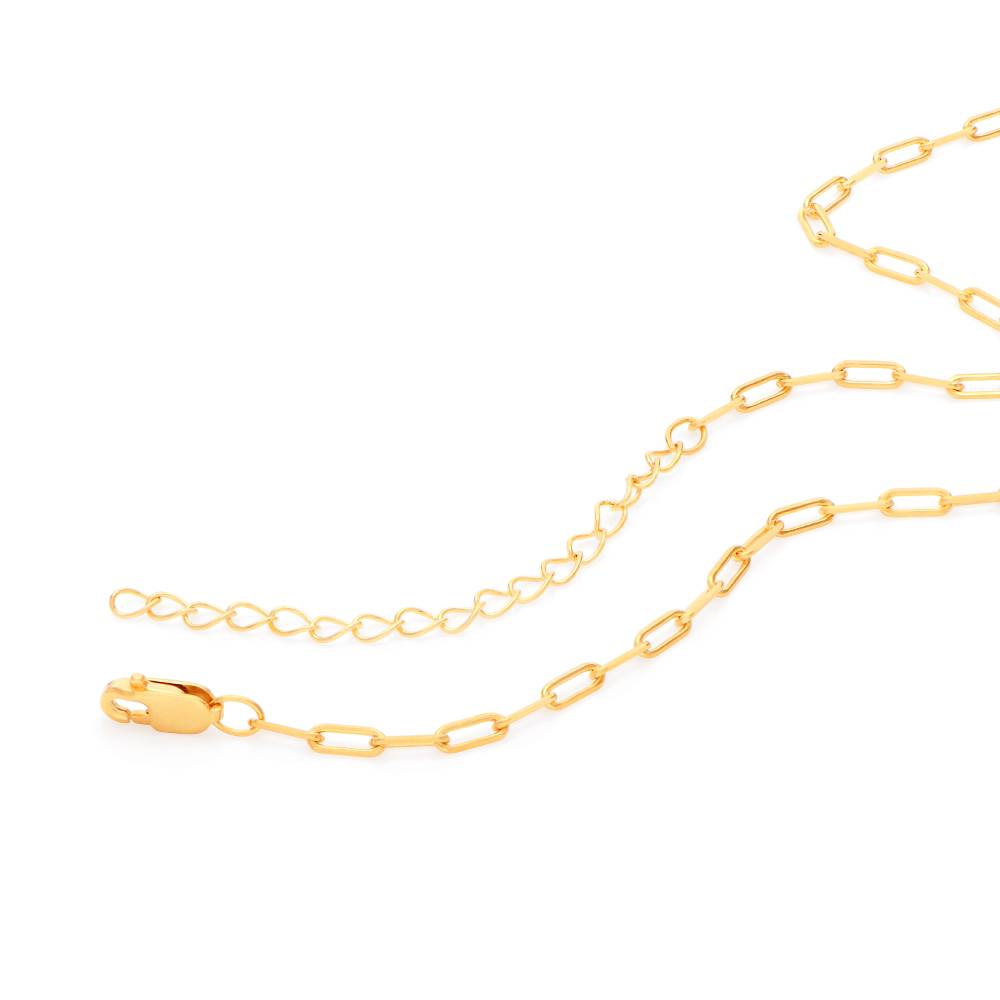 Spill the Tea Paperclip Initial Necklace in 18ct Gold Plating-3 product photo