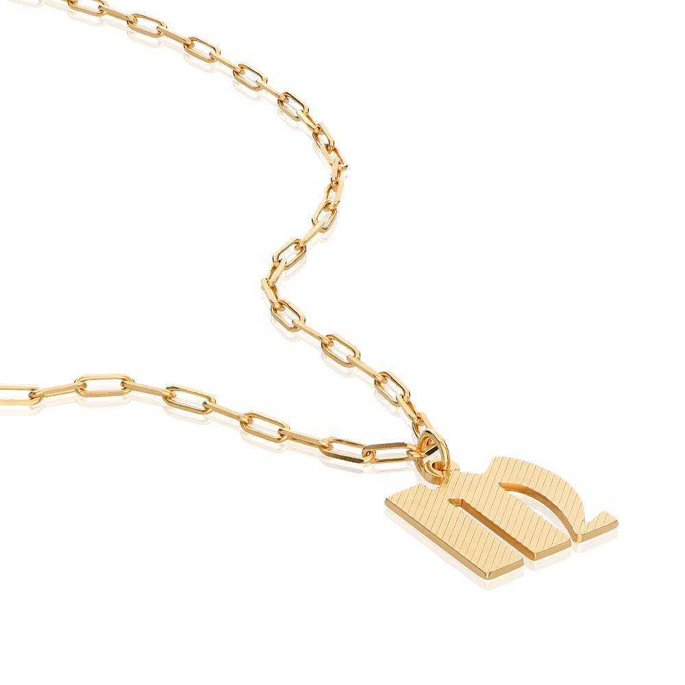 Gothic Initial Necklace in 18K Gold Plating-3 product photo