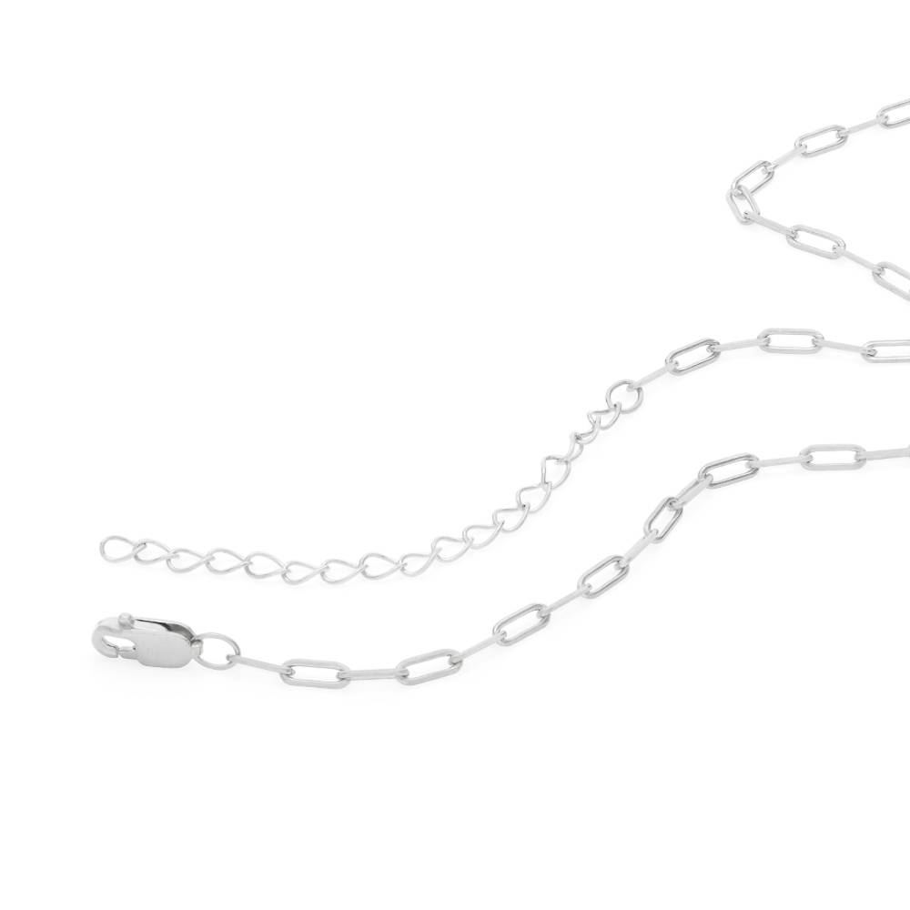 Spill the Tea Paperclip Initial Necklace in Sterling Silver-1 product photo