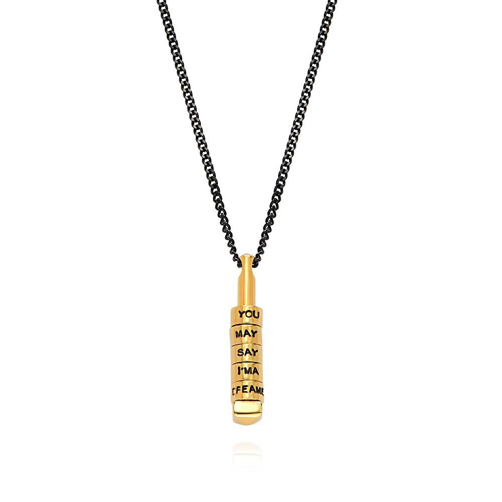 Stackable 3D Bar Necklace for Men in 18K Gold Vermeil-2 product photo