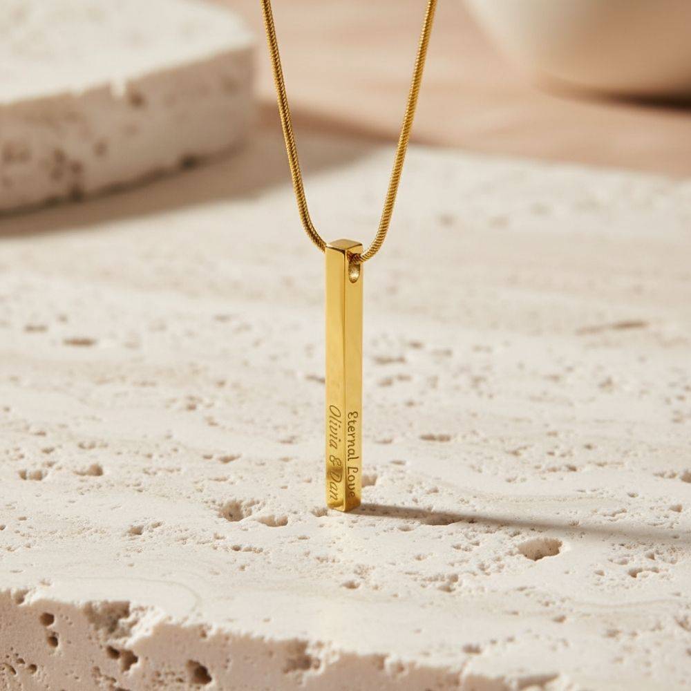 Stainless Steel 3D Bar in Gold Plating-3 Stainless Steel 3D Bar in Gold Plating-3 product photo