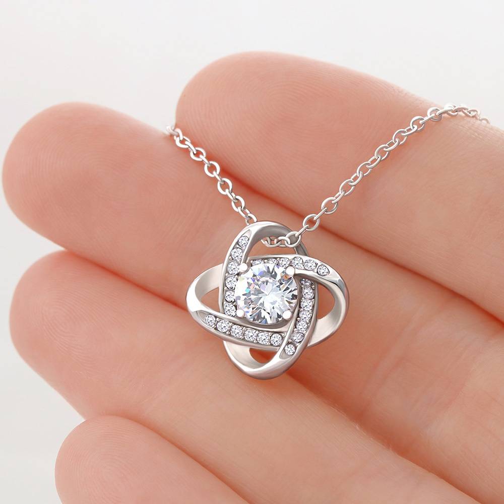 Stainless Steel Love Knot Necklace with MC-1 Stainless Steel Love Knot Necklace with MC-1 product photo