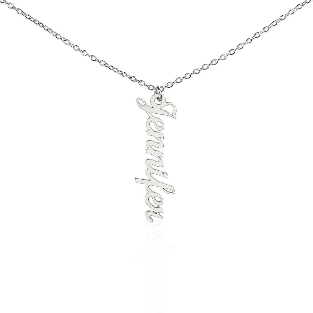 Vertical Name Necklace in Stainless Steel-1 product photo