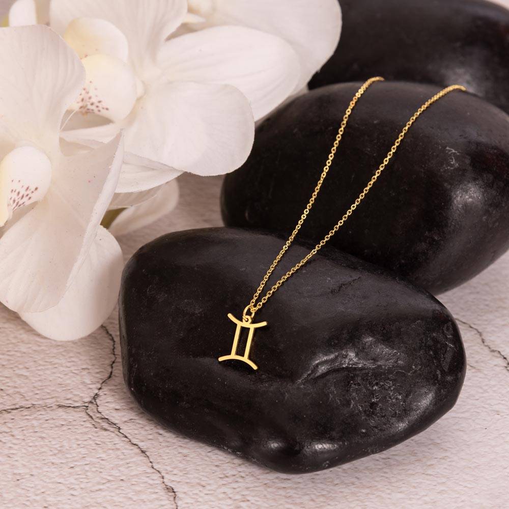 Zodiac Symbol Necklace in 18ct Gold Plated Stainless Steel-3 product photo
