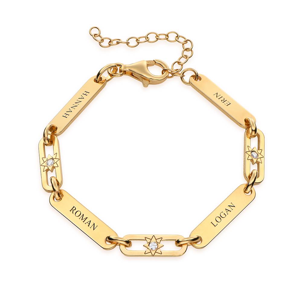 Starlight Schakel Armband in Goud Vermeil