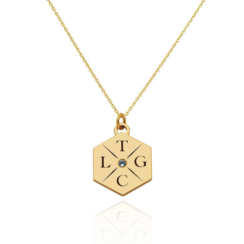Starlight Love Initial Necklace in Yellow Gold_wrong-5 product photo