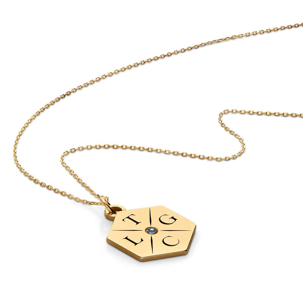 Starlight Love Initial Necklace in Yellow Gold_wrong-4 product photo