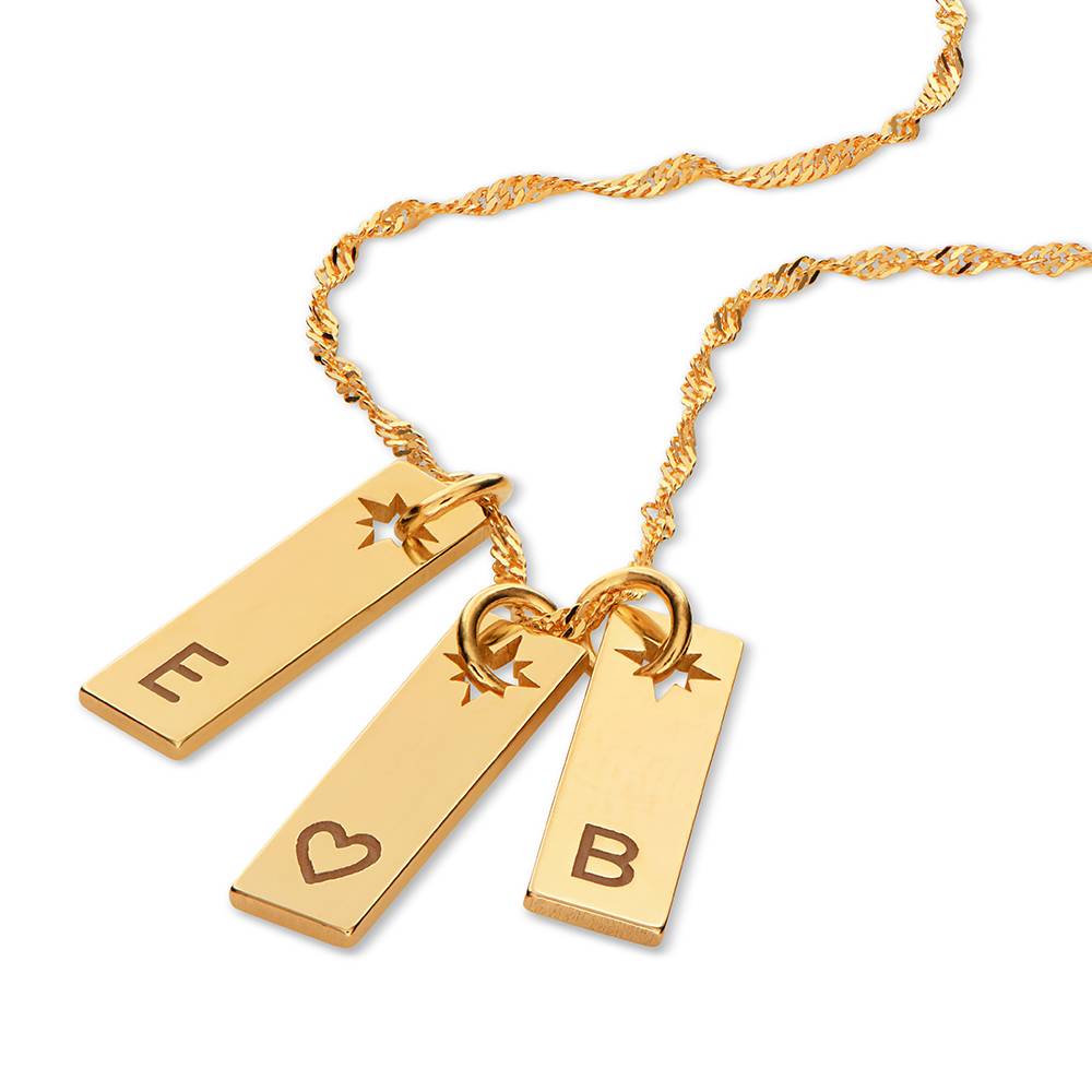 Sterren Initiaal Hanger Ketting in Verguld