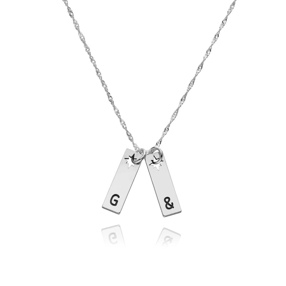 Sterren Initiaal Hanger Ketting in Zilver