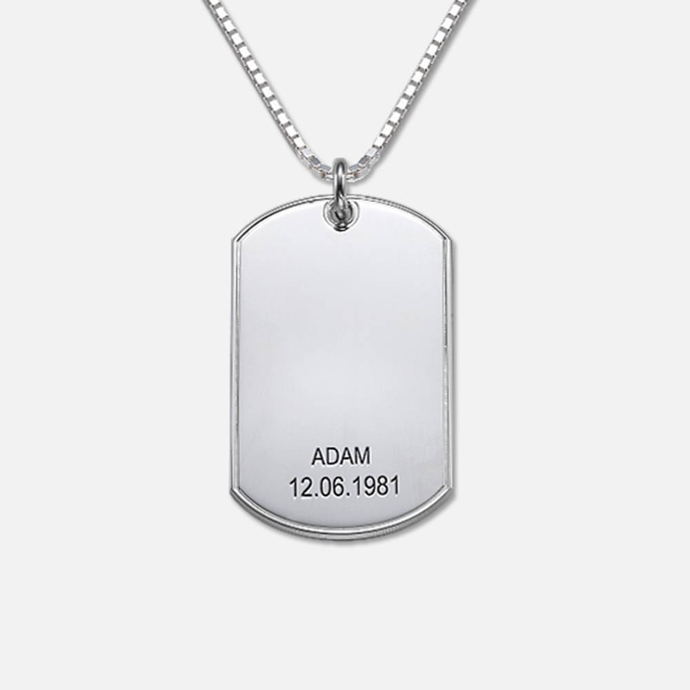 Silver Dog Tag Necklace product photo