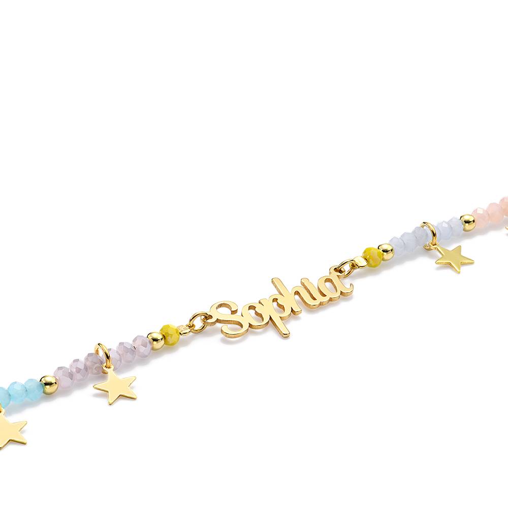 Superstar Namenskette für Mädchen - 750er vergoldetes Messing-1 Produktfoto