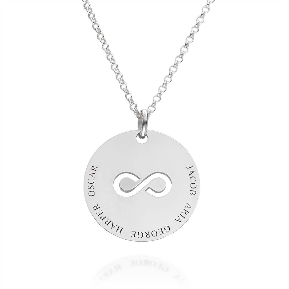 Ketting met Symbolische Hanger met Namen in 925 Zilver