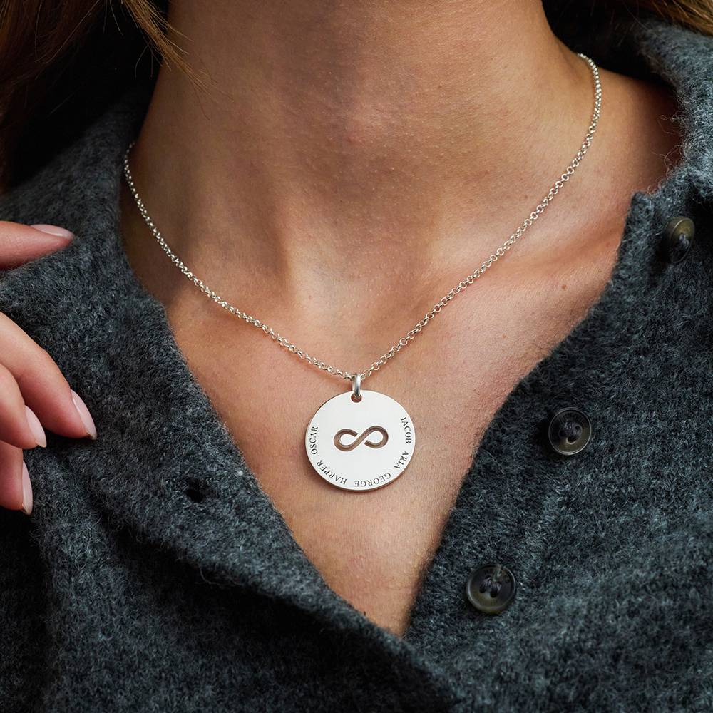 Collier pendentif médaille à inscription personnalisable en Argent 925-4 photo du produit