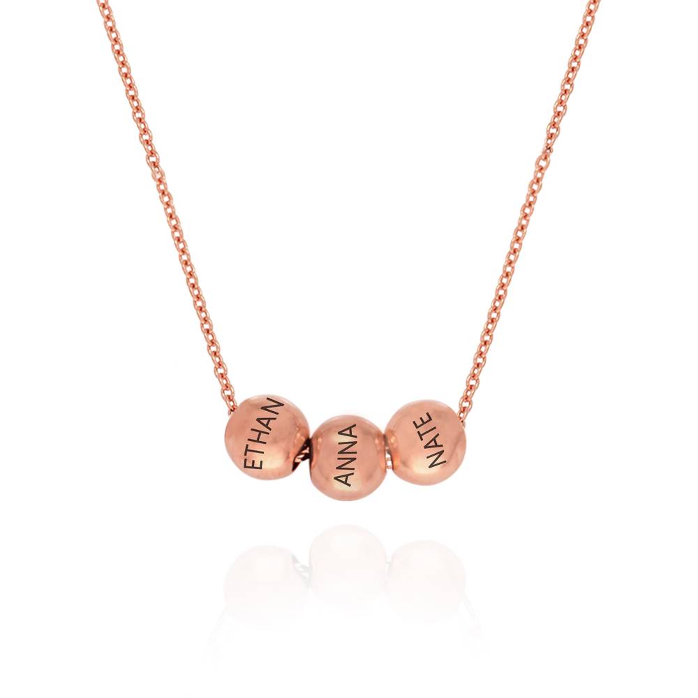 Balance Ketting met Kralen in Rosé Verguld