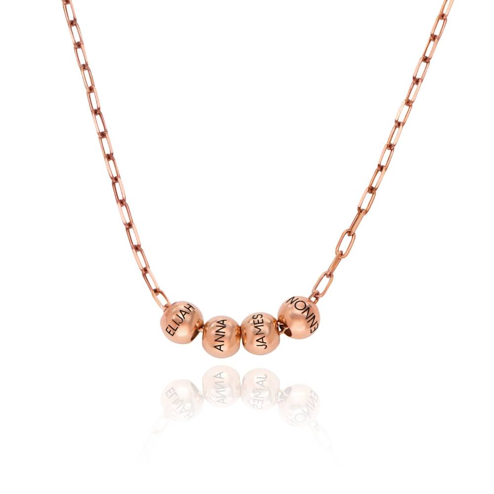 Balance Schakelketting met Kralen in Roségoud Vermeil
