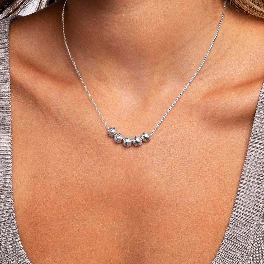 The Balance Bead Necklace with Cable Chain in Sterling Silver-3 product photo