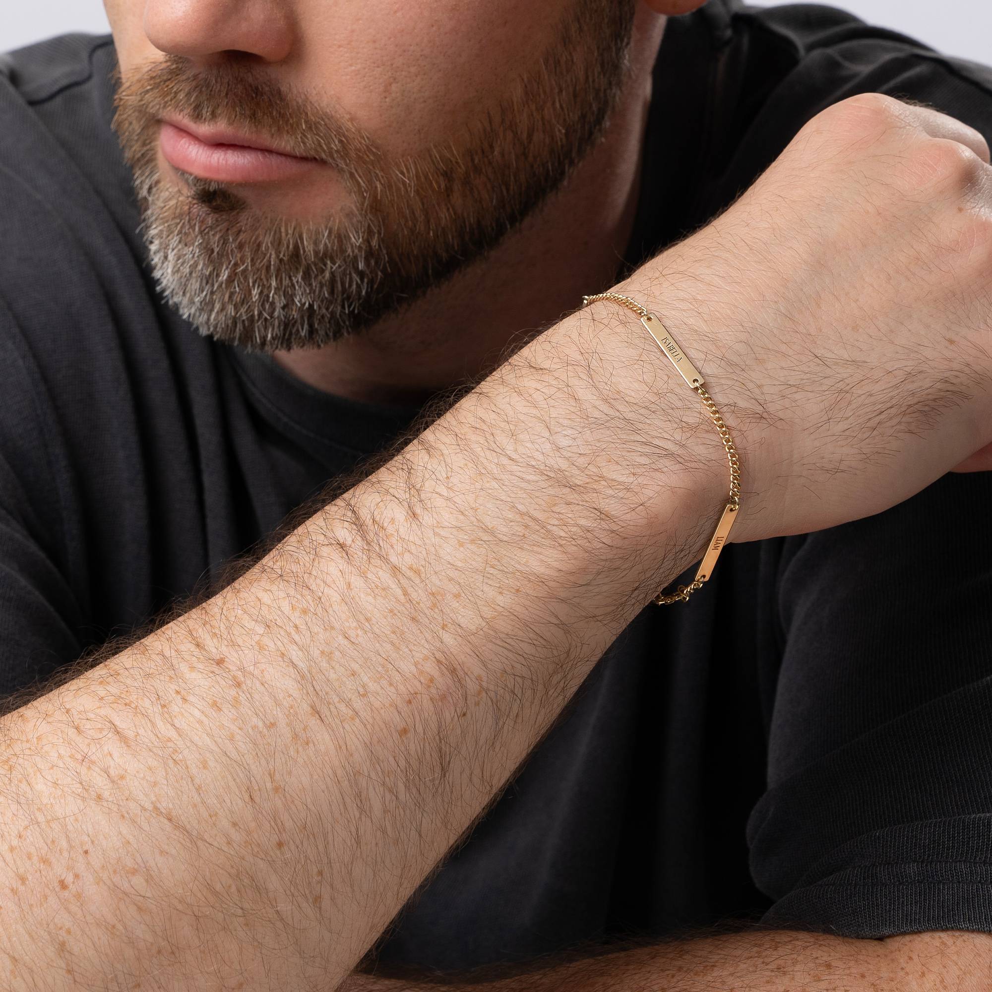 Cosmos Armband för Män i 14K Gult Guld-4 produktbilder