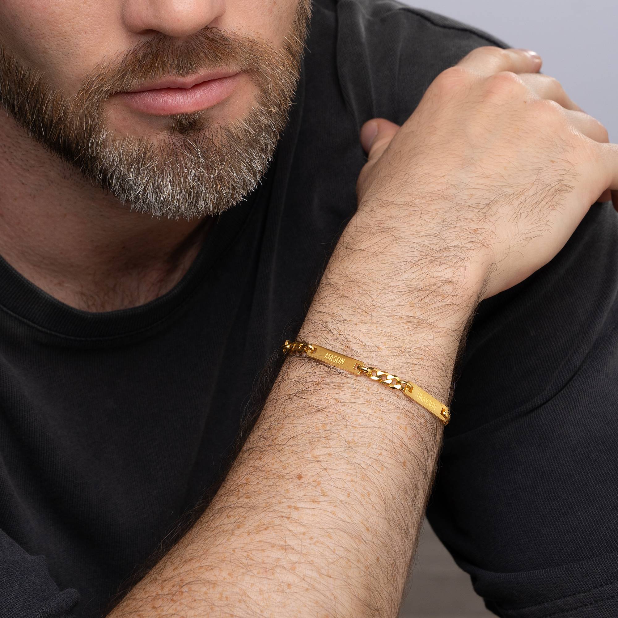 Cosmos Armband für Herren - 750er vergoldetes Silber-5 Produktfoto