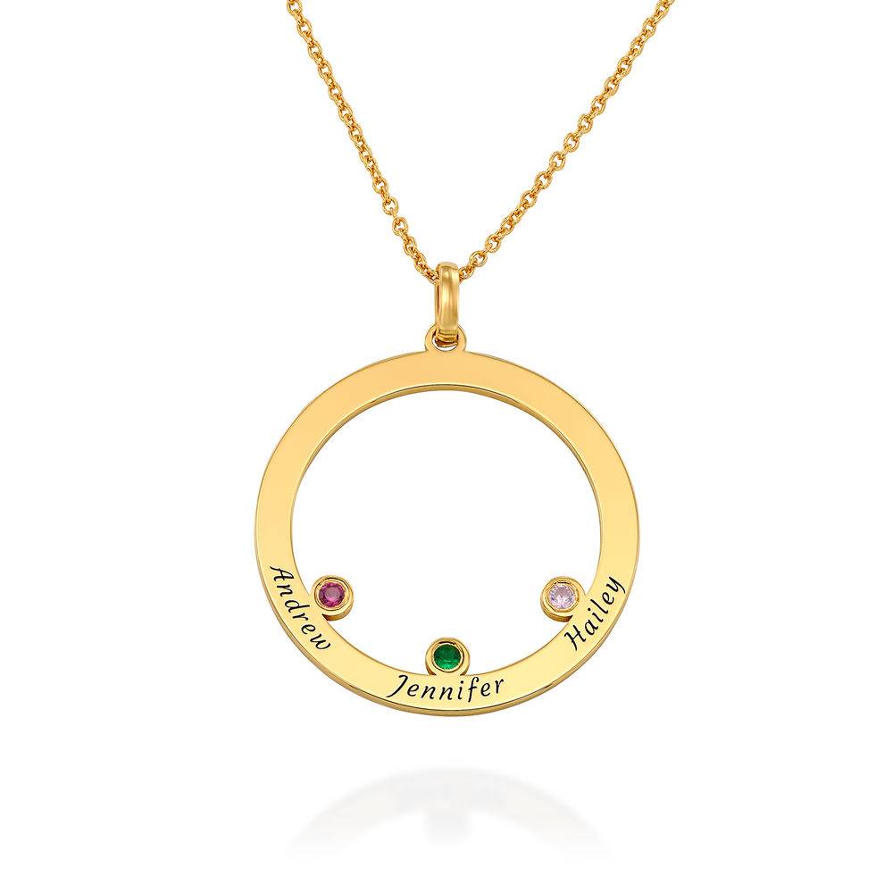 The Family Circle Necklace with Birthstones in Gold Vermeil product photo