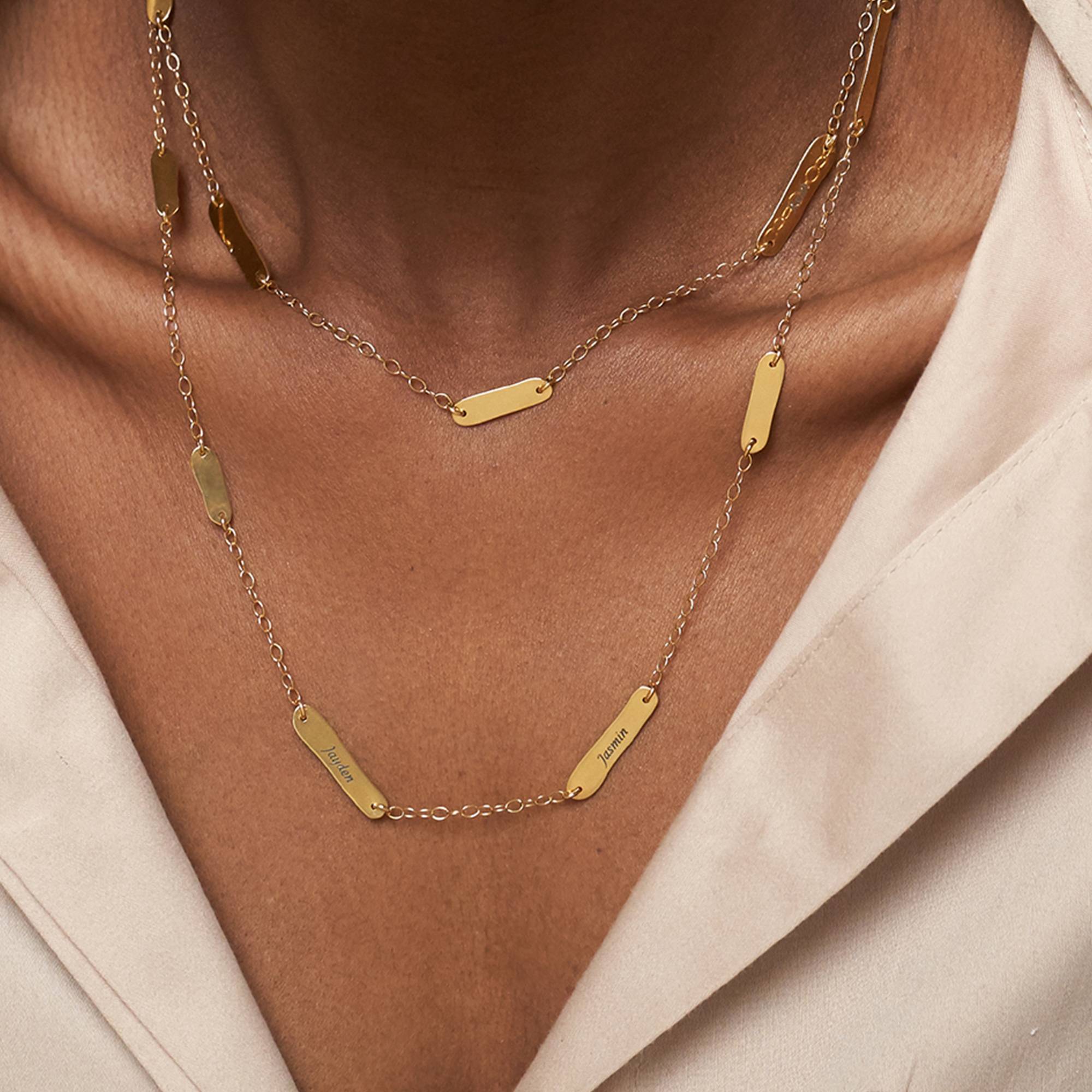 Milepælene halskæde i 18k Guld Vermeil-5 produkt billede