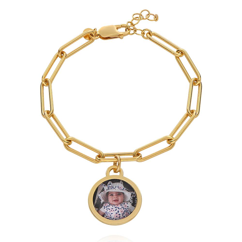 The Sweetest Photo Pendant Bracelet in 18K Gold Plating-5 product photo