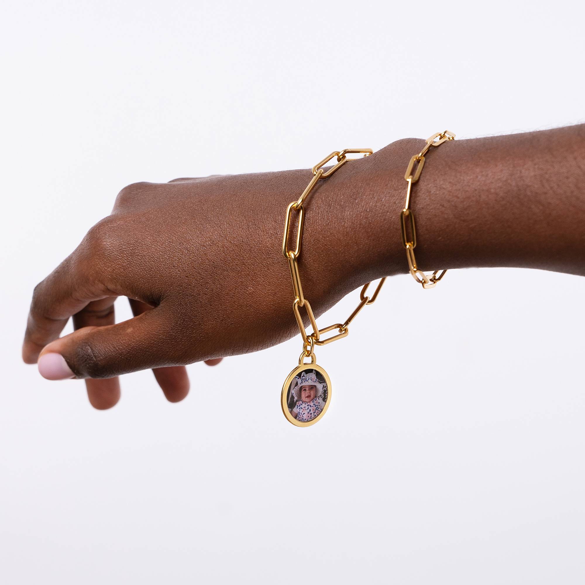 The Sweetest Photo Pendant Bracelet in 18K Gold Plating-6 product photo