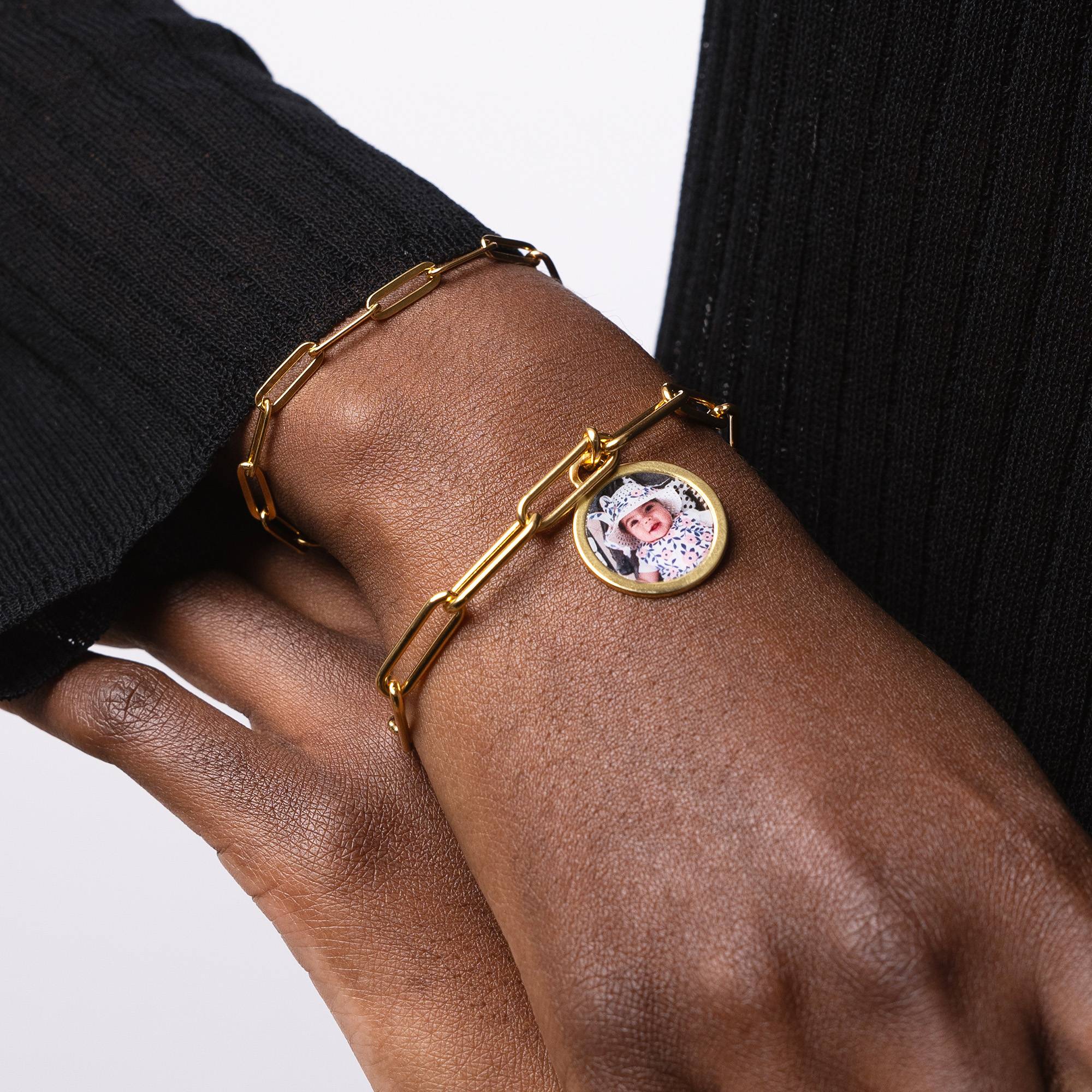 The Sweetest Photo Pendant Bracelet in 18K Gold Plating-1 product photo