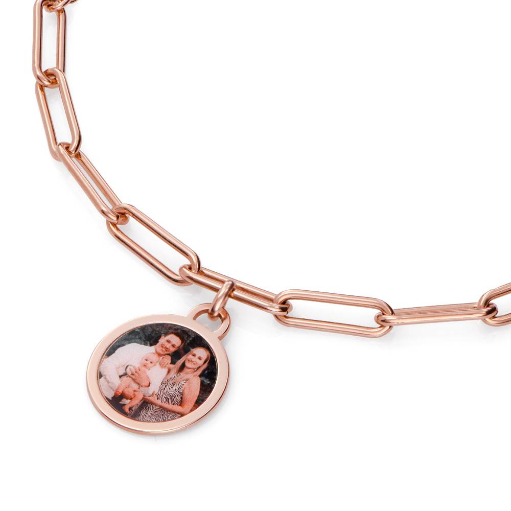 Bracelet Pendentif Photo Adorable en Plaqué Or Rose 18 carats-2 photo du produit