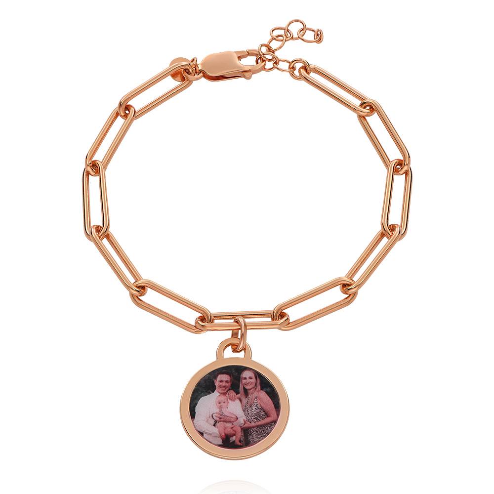 The Sweetest Photo Pendant Bracelet in 18K Rose Gold Plating-5 product photo