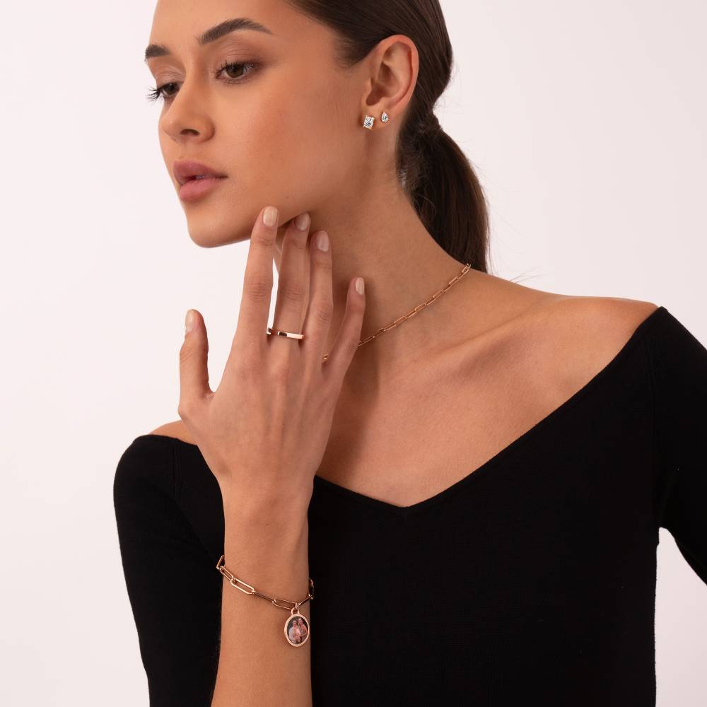 Foto Hanger Armband in Rosé Verguld