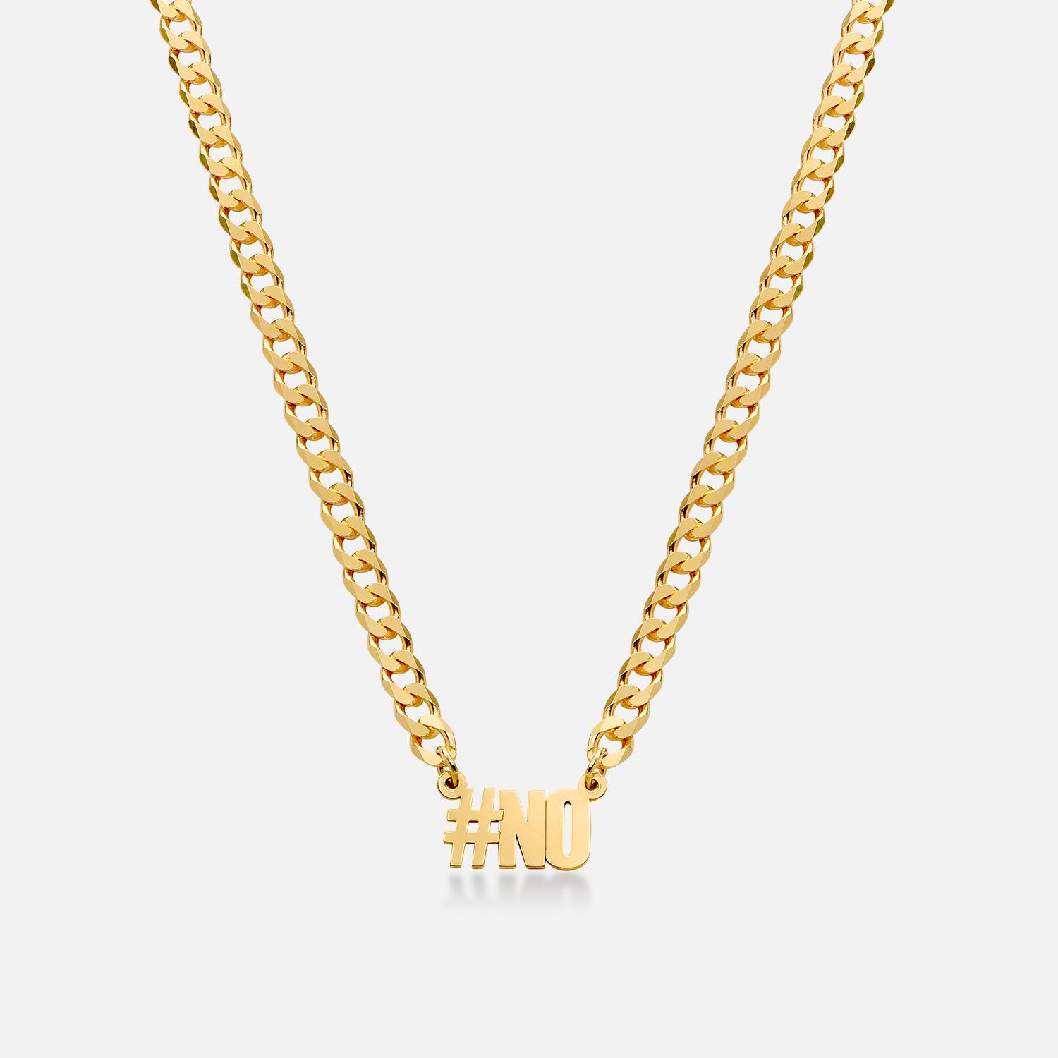Thick Chain Name Necklace in 18k Gold Plating-6 product photo