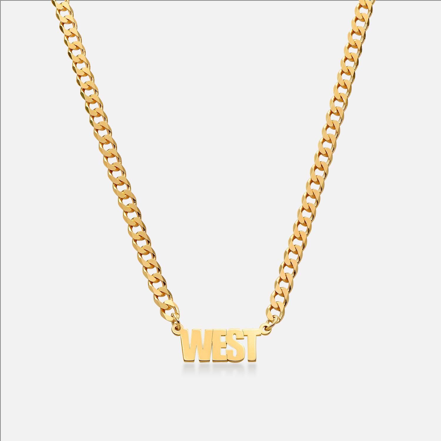 Thick Chain Name Necklace in 18k Gold Plating-2 product photo