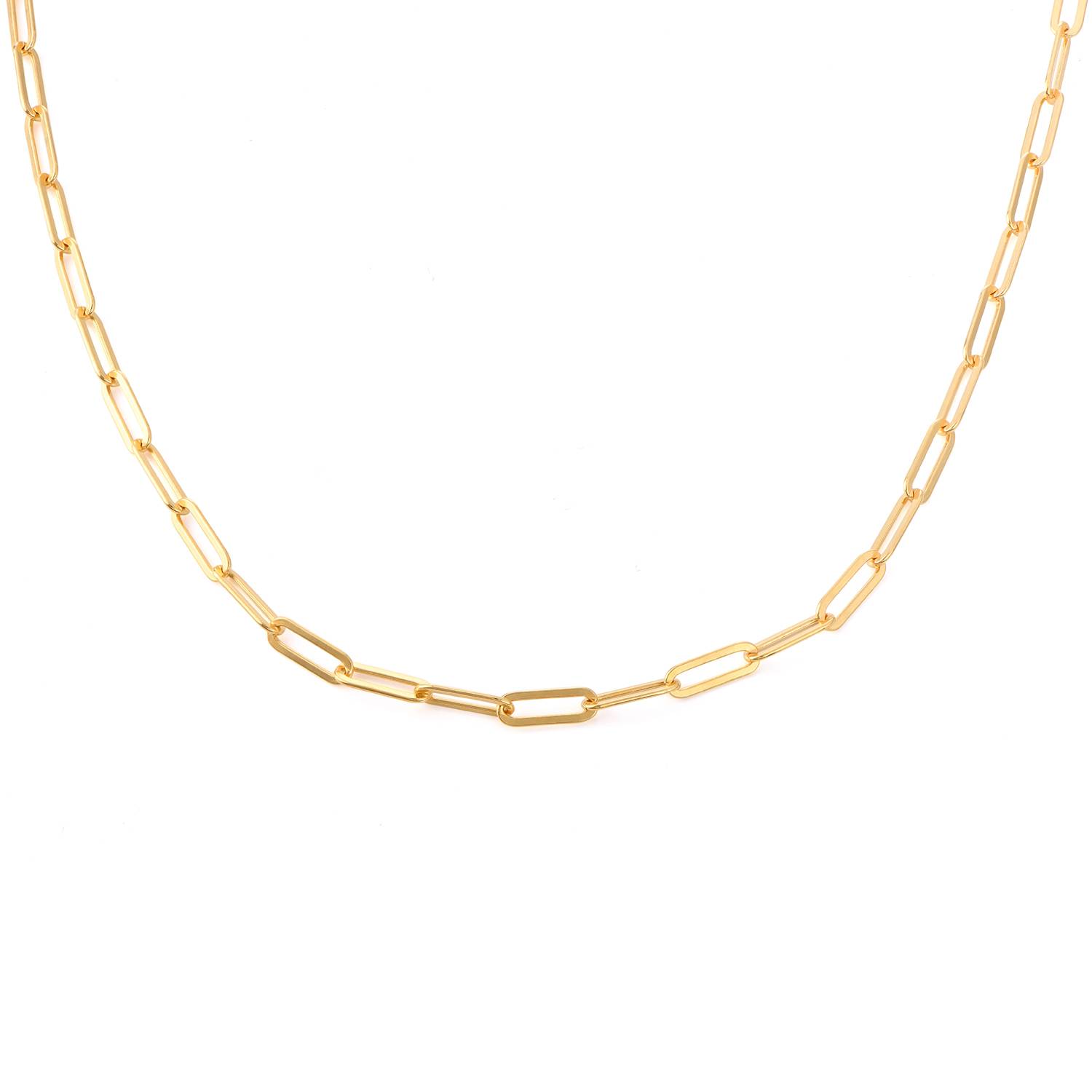 Collar de Cadena de Eslabones Delgados con Baño de Oro de 18k-1 foto de producto
