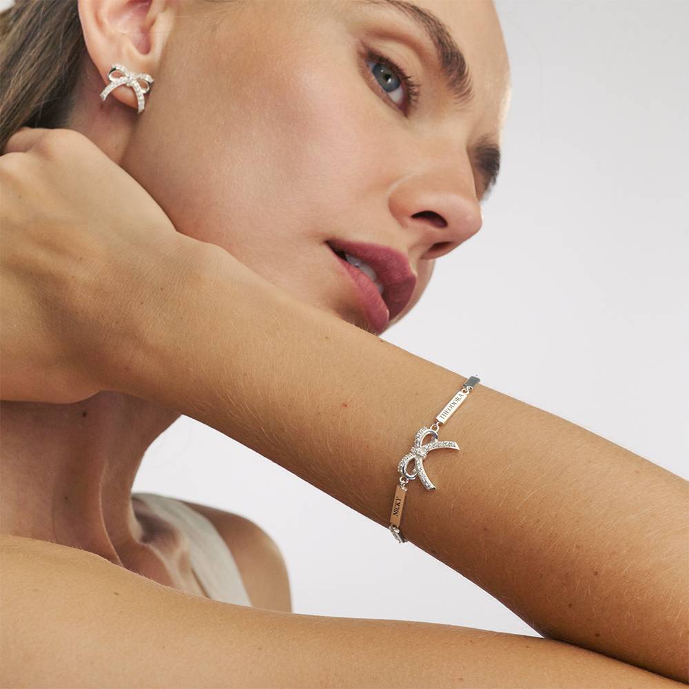 Armband Geschenkschleife - Silber-1 Produktfoto